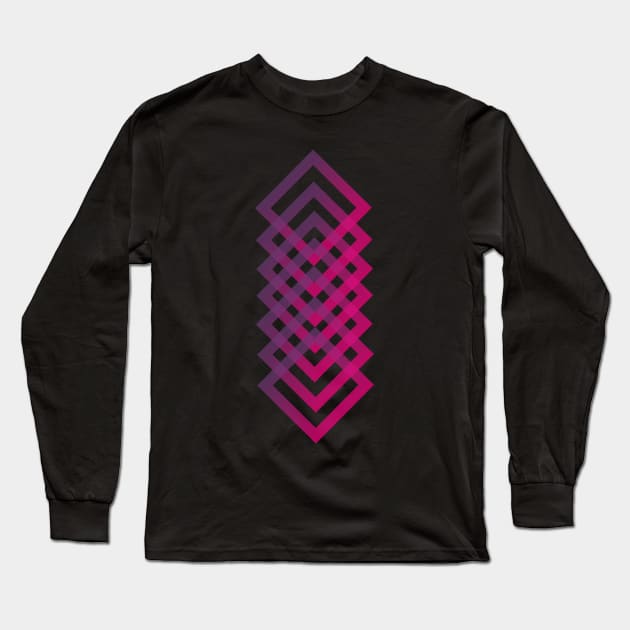 Pink squares Long Sleeve T-Shirt by SAMUEL FORMAS